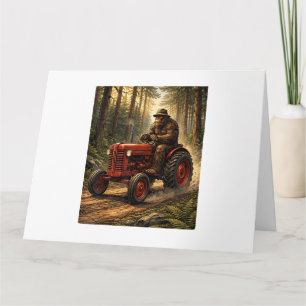 Bigfoot-Traktordesign für Farmer-Daddy-Bauernhof Karte