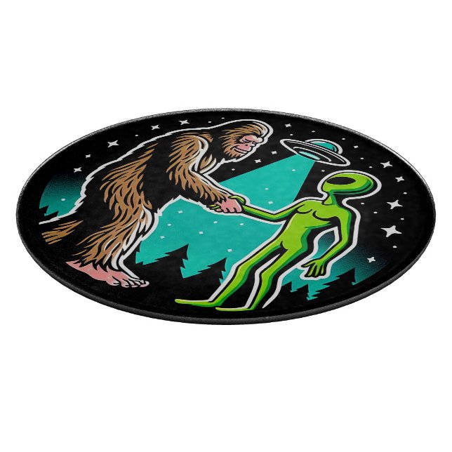 Bigfoot trifft Alien Schneidebrett (Ecke)
