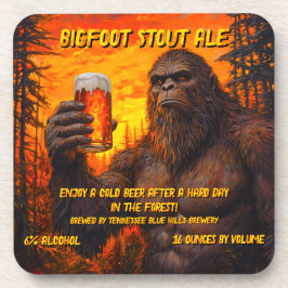 Bigfoot trinken bei Sonnenuntergang ein Bier Getränkeuntersetzer