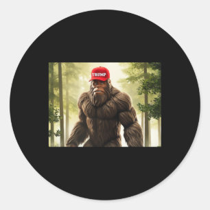 Bigfoot Trump Hut Sasquatch Lustiger Republikaner Runder Aufkleber