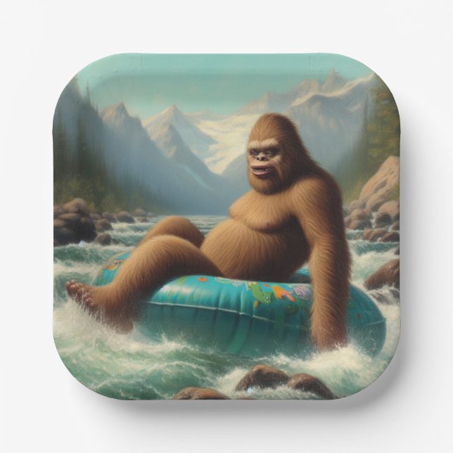 Bigfoot Tubing Pappteller (Vorderseite)