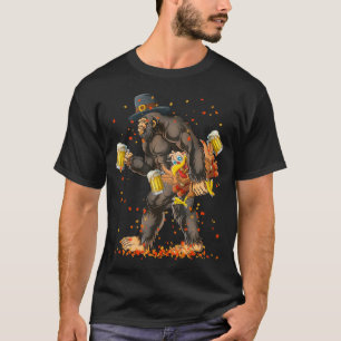 Bigfoot Turkey Pumpkin Drink Bier Erntedank T-Shirt
