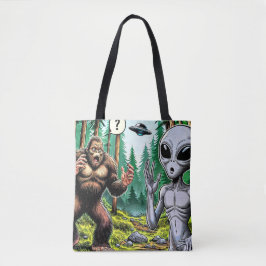 Bigfoot und Alien Spaß Tasche