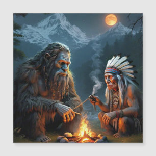 Bigfoot und Chief Moonlit Forest Gatherin Magnetkarte