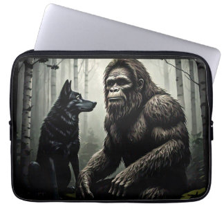 Bigfoot und Wolf Laptopschutzhülle