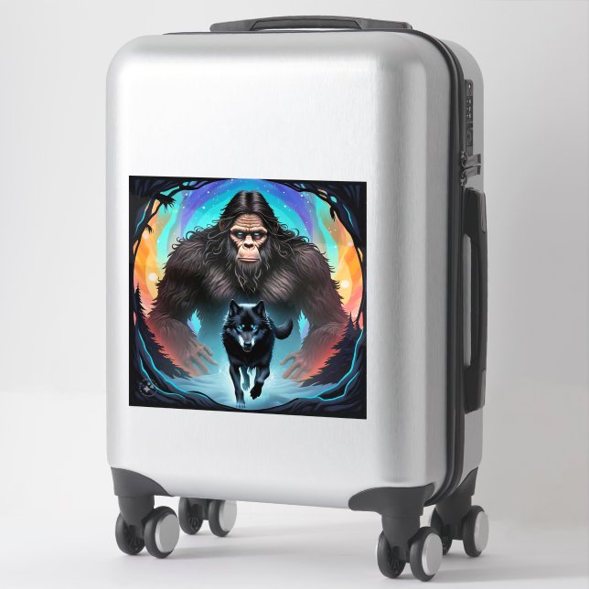 Bigfoot und Wolf Portal Aufkleber (Koffer)