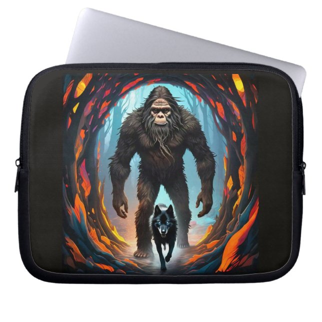 Bigfoot und Wolf Portal Laptopschutzhülle (Vorderseite)
