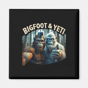 Bigfoot und Yeti Selfie Kryptid Squatch Jäger Magnet