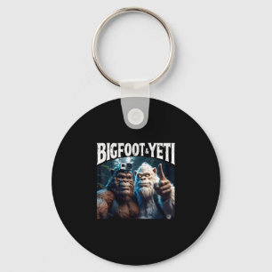 Bigfoot und Yeti Selfie lustiges Camping Wanderges Schlüsselanhänger