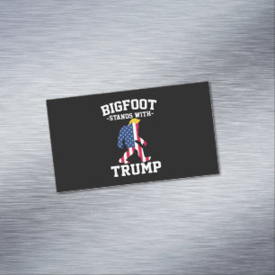 Bigfoot unterstützt Trump 2024 Wahlen Magnetische Visitenkarte