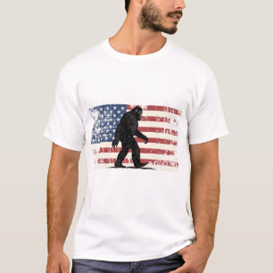 Bigfoot US-Flagge - Männer Frauen Kinder - Sasquat T-Shirt