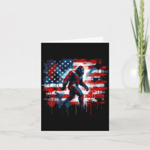 Bigfoot USA Amerikanische Flagge Sasquatch patriot Karte
