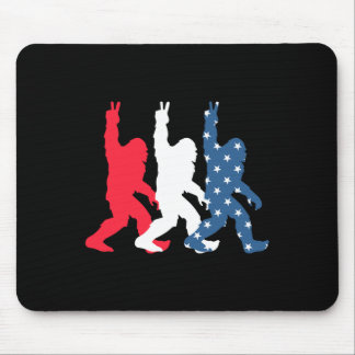 Bigfoot Usa Flag - Unabhängigkeitstag - Patriotic  Mousepad