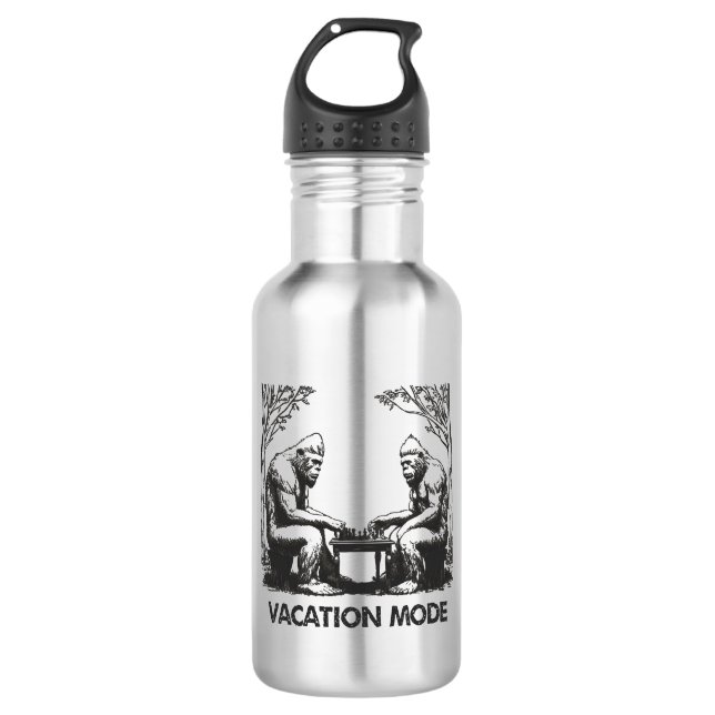 Bigfoot Vacacation Mode Schach Edelstahlflasche (Vorderseite)