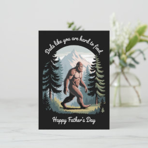 Bigfoot Vatertag Sasquatch Lustiger Vater Karte