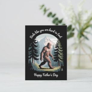 Bigfoot Vatertag Sasquatch Lustiger Vater Postkarte