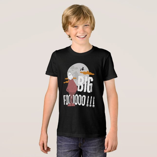 Bigfoot verkleidet als Gespensterdesign - spukhaft Tri-Blend Shirt (Vorderseite voll)
