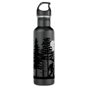 Bigfoot Verstecken im Wald für Sasquatch-Gläubige Edelstahlflasche