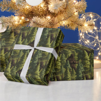 Bigfoot Verstecken im Wald versteckt und suchen Si Geschenkpapier
