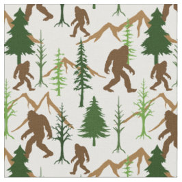 Bigfoot Verstecken im Waldmuster Stoff