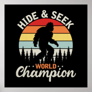 Bigfoot Versteckspiel Weltmeister Poster
