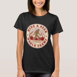 Bigfoot Versteckspiel Weltmeister Sasquatch T-Shirt