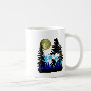 Bigfoot versteckt sich unter Vollmond für Sasquatc Kaffeetasse
