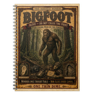 Bigfoot, Vintage Zirkusmonster Notizblock