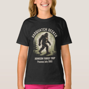 BigFoot-Wald-Sasquatch-Sucher-Familienurlaub T-Shirt