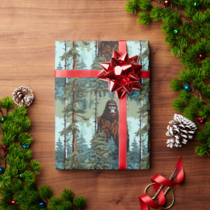 Bigfoot-Wald-Starren Gruselig  Geschenkpapier