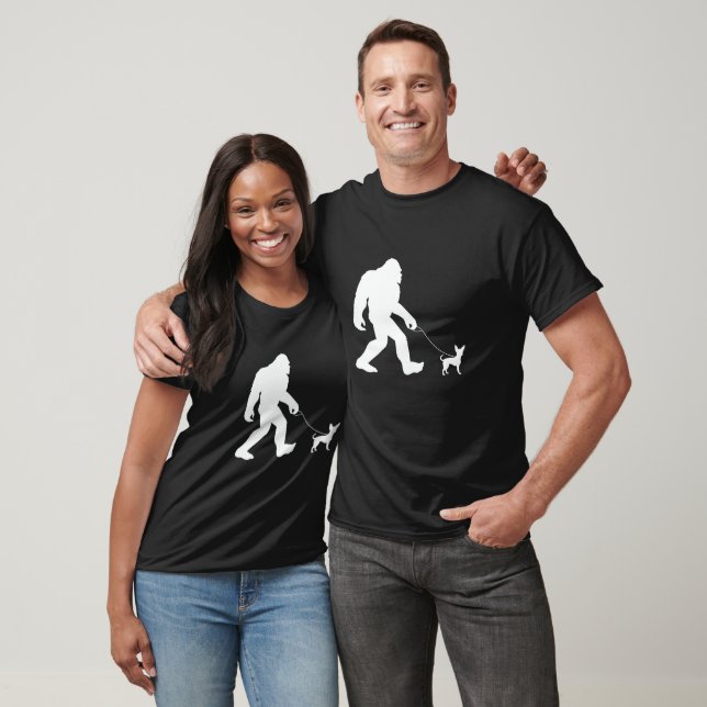 Bigfoot Walking Chihuahua T-Shirt (Unisex)