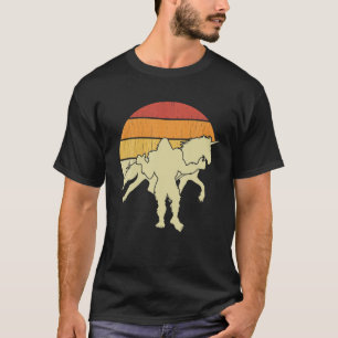 Bigfoot Walking Einhorn Reiten Funny Sasquat T-Shirt