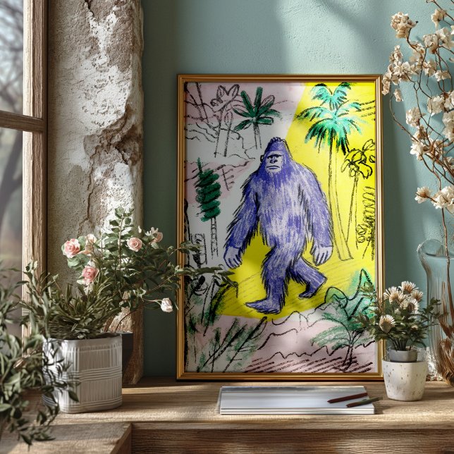 Bigfoot Walking Poster Print Wall Art (Von Creator hochgeladen)