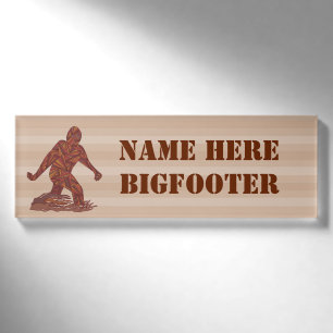 Bigfoot Walking Sasquatch Crypto Sonnenname Hier Namenschild