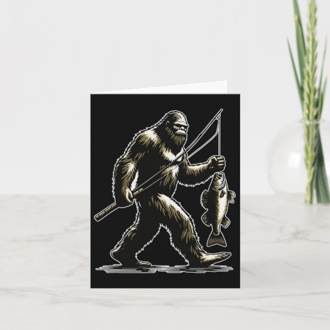 Bigfoot Walleye Jagd Angler Sasquatch Walleye F Karte (Vorderseite)