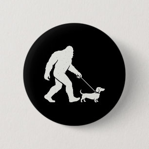 Bigfoot Wandern Dackel Funny Dackel Dog Vater Button