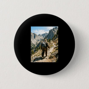 Bigfoot Wandern lustiger Sasquatch Rucksacktour Button