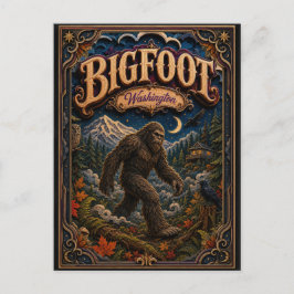 Bigfoot Washington Popcut Legenden Postkarte