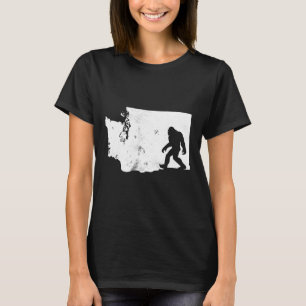 Bigfoot Washington Staat Map Sasquatch Men Women G T-Shirt
