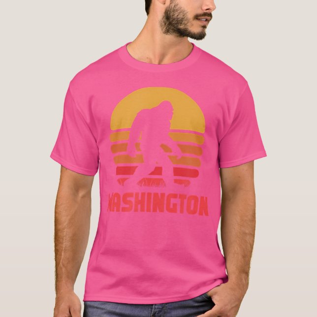 Bigfoot Washington Staat Sasquatch Yeti Hunter Big T-Shirt (Vorderseite)