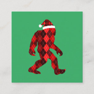 Bigfoot Weihnachten - Lustiges Weihnachten   Quadratische Visitenkarte