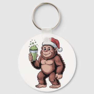 Bigfoot Weihnachten Sasquatch Matcha Liebhaber Schlüsselanhänger