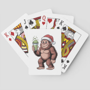 Bigfoot Weihnachten Sasquatch Matcha Liebhaber Spielkarten