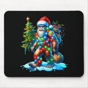 Bigfoot-Weihnachts-Shirt Weihnachtsbaum Xmas Sasqu Mousepad