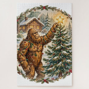 Bigfoot-Weihnachtsbaum-Jigsaw-Puzzle