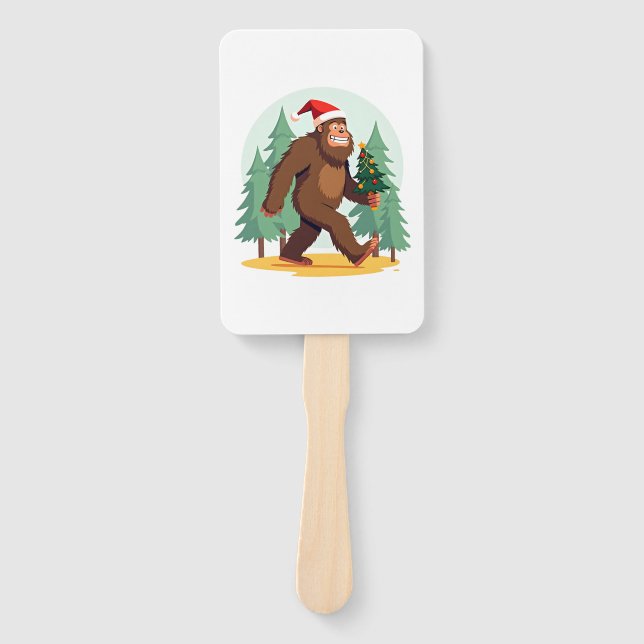 Bigfoot-Weihnachtsbaum-Santa-Hut (1) Fächer (Vorderseite)