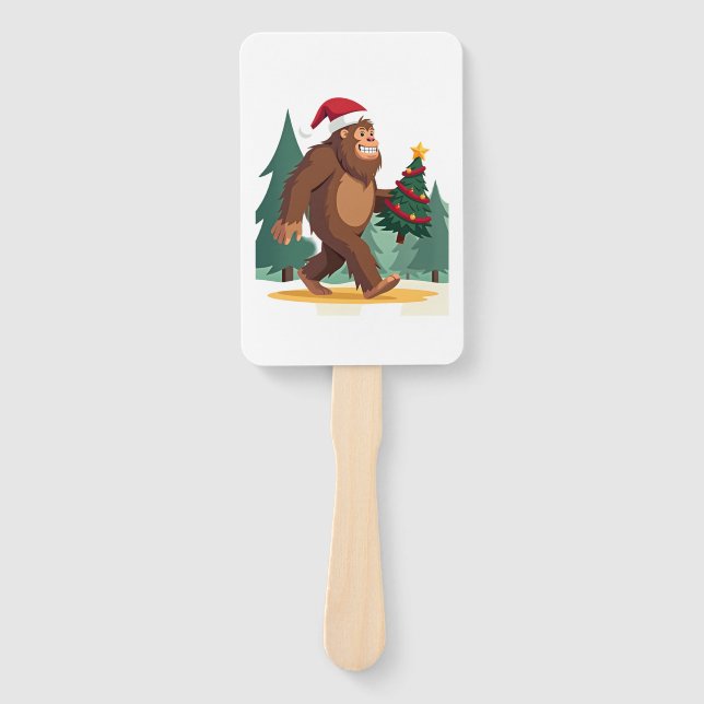 Bigfoot-Weihnachtsbaum-Santa-Hut (2) Fächer (Vorderseite)