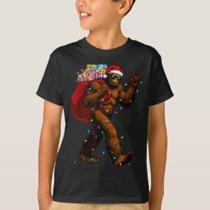 Bigfoot-Weihnachtshemden Jungen Männer Weihnachtsb T-Shirt