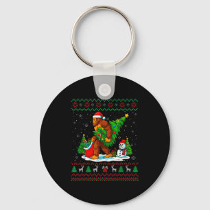 Bigfoot Weihnachtsmann hässlicher Weihnachtsbaum l Schlüsselanhänger