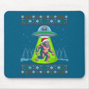 Bigfoot Weihnachtsmann Ufo Sasquatch Lustiger Häss Mousepad